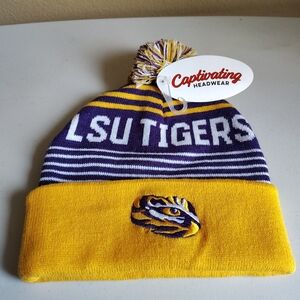 Captivating Headwear NWT LSU Tigers Embroidered Stocking Cap Hat OS Collegiate